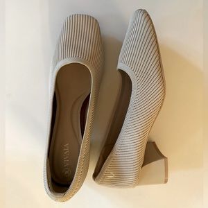 VIVAIA Women’s Melody 2.0 Square Toe Chunky Heel - Almond - Size 38.5